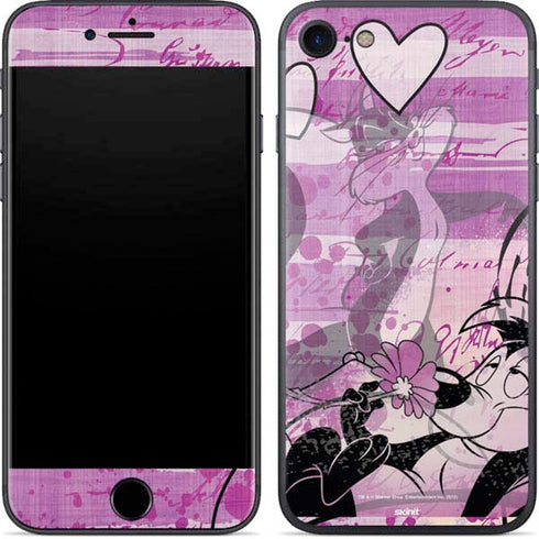 Looney Tunes Pepe Le Pew Purple Romance iPhone 7 Skin
