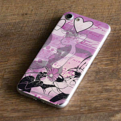 Looney Tunes Pepe Le Pew Purple Romance iPhone 7 Skin