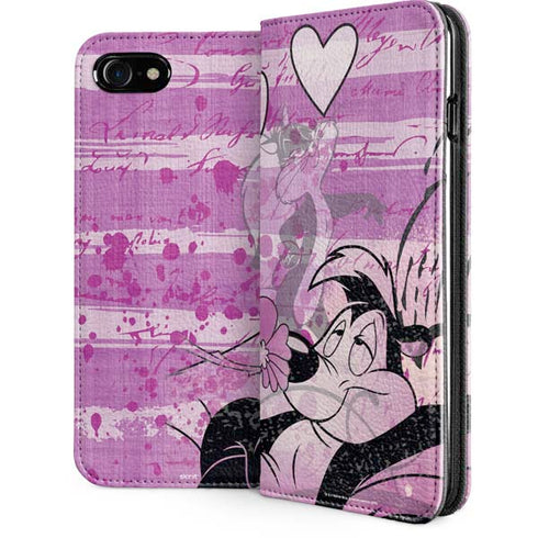Looney Tunes Pepe Le Pew Purple Romance iPhone SE (2nd & 3rd Gen) Folio Case
