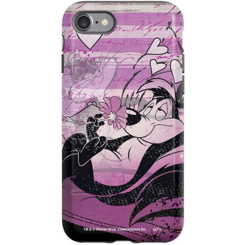 Looney Tunes Pepe Le Pew Purple Romance iPhone SE (2nd & 3rd Gen) Pro Case