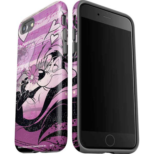 Looney Tunes Pepe Le Pew Purple Romance iPhone SE (2nd & 3rd Gen) Pro Case