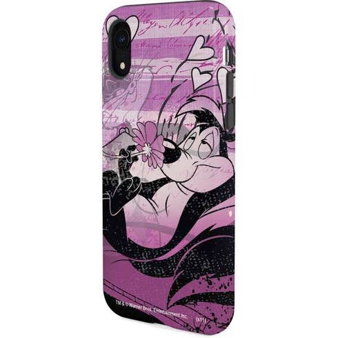 Looney Tunes Pepe Le Pew Purple Romance iPhone XR Pro Case