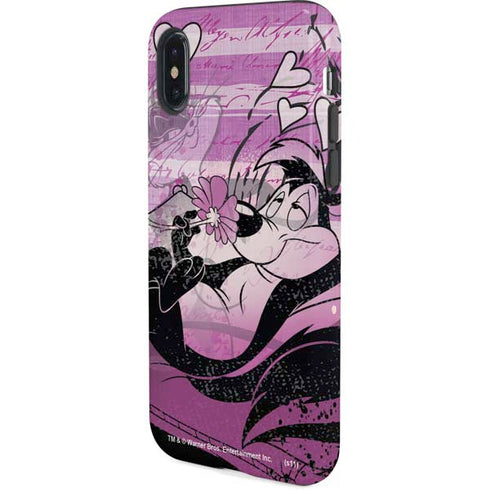 Looney Tunes Pepe Le Pew Purple Romance iPhone XS Pro Case