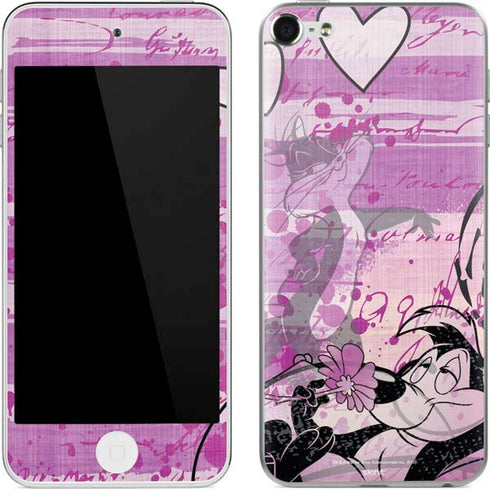 Looney Tunes Pepe Le Pew Purple Romance Apple iPod Skin