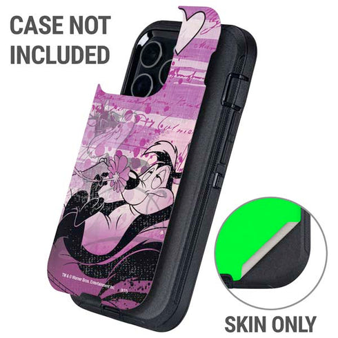 Looney Tunes Pepe Le Pew Purple Romance Otterbox Defender iPhone Skin