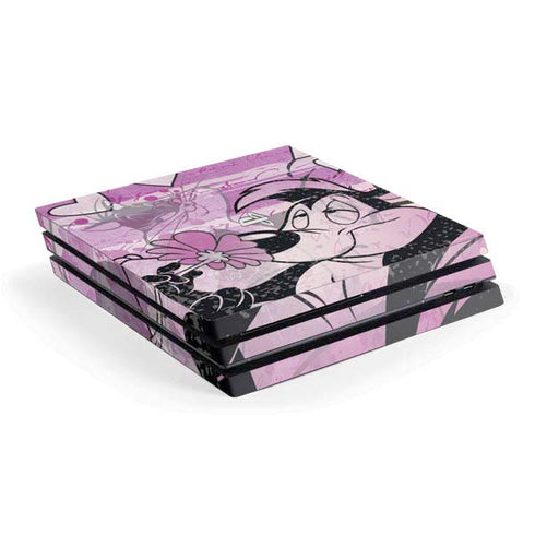Looney Tunes Pepe Le Pew Purple Romance PS4 Pro Console Skin