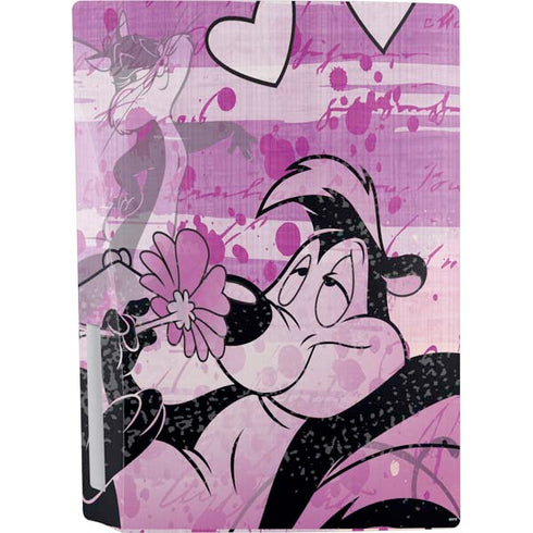 Looney Tunes Pepe Le Pew Purple Romance PS5 Console Skin