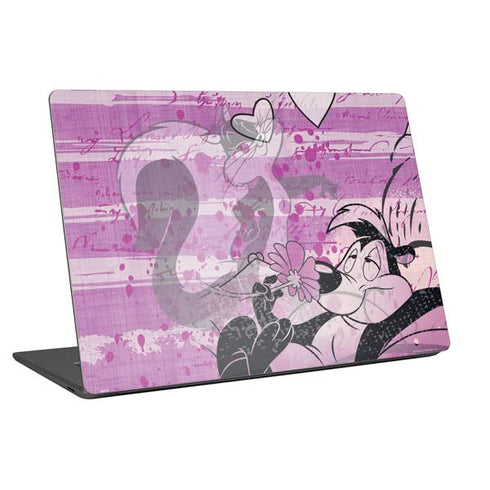 Looney Tunes Pepe Le Pew Purple Romance Universal Laptop 18in (14.6 x 10.6in) Skin