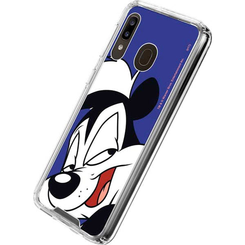 Looney Tunes Pepe Le Pew Zoomed In Galaxy A30 Clear Case