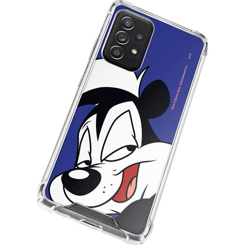 Looney Tunes Pepe Le Pew Zoomed In Galaxy A72 5G Clear Case