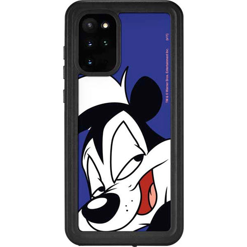 Looney Tunes Pepe Le Pew Zoomed In Galaxy S20 Plus Waterproof Case