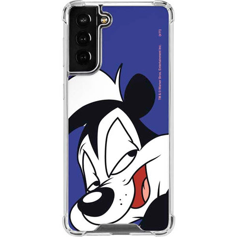 Looney Tunes Pepe Le Pew Zoomed In Galaxy S21 FE Clear Case