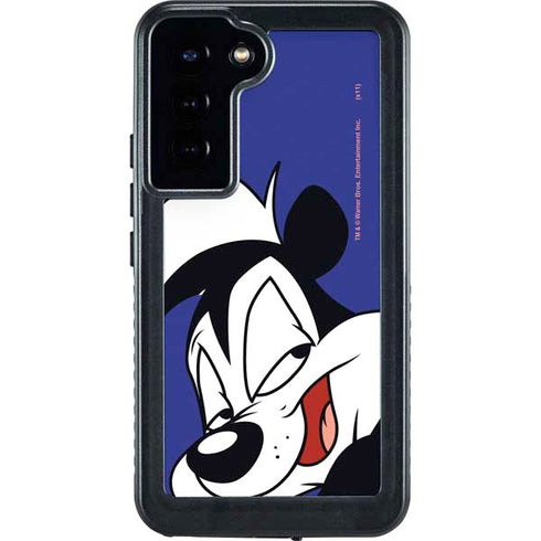 Looney Tunes Pepe Le Pew Zoomed In Galaxy S23 Plus Waterproof Case