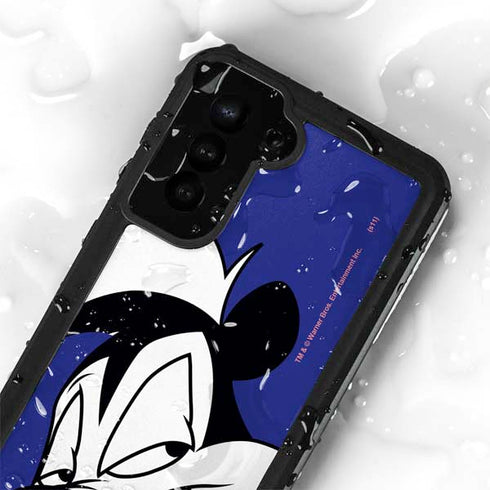 Looney Tunes Pepe Le Pew Zoomed In Galaxy S23 Plus Waterproof Case