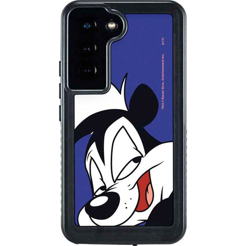 Looney Tunes Pepe Le Pew Zoomed In Galaxy S23 Waterproof Case
