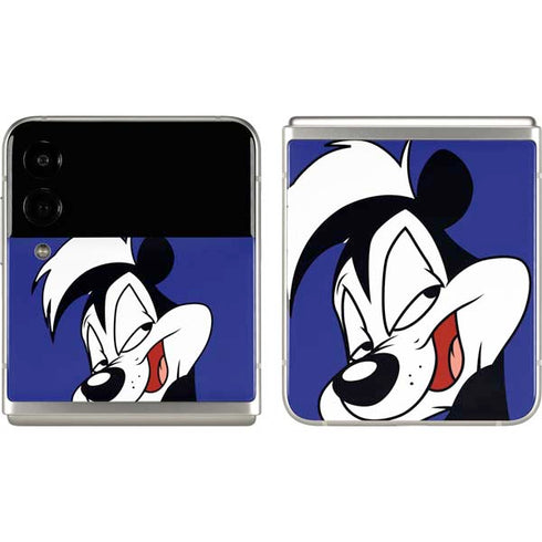 Looney Tunes Pepe Le Pew Zoomed In Galaxy Z Flip3 5G Skin