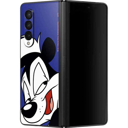 Looney Tunes Pepe Le Pew Zoomed In Galaxy Z Fold3 5G Skin
