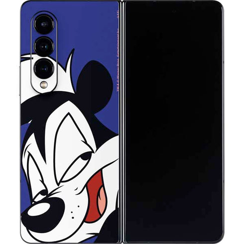 Looney Tunes Pepe Le Pew Zoomed In Galaxy Z Fold4 5G Skin