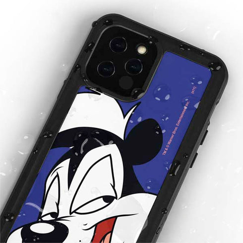 Looney Tunes Pepe Le Pew Zoomed In iPhone 12 Pro Waterproof Case