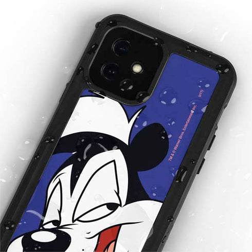 Looney Tunes Pepe Le Pew Zoomed In iPhone 12 Waterproof Case
