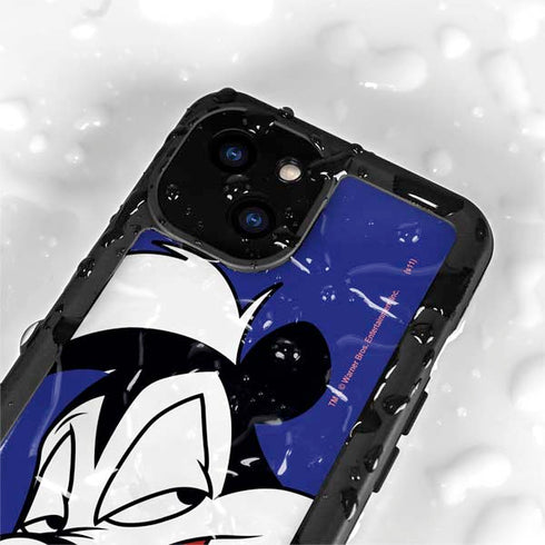 Looney Tunes Pepe Le Pew Zoomed In iPhone 13 Mini Waterproof Case
