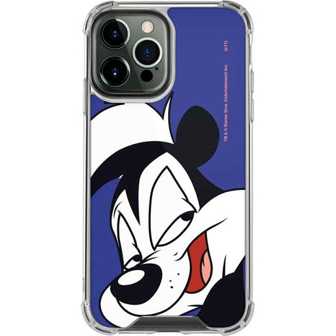 Looney Tunes Pepe Le Pew Zoomed In iPhone 13 Pro Max Clear Case