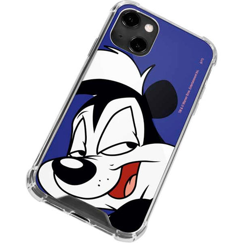 Looney Tunes Pepe Le Pew Zoomed In iPhone 14 Clear Case