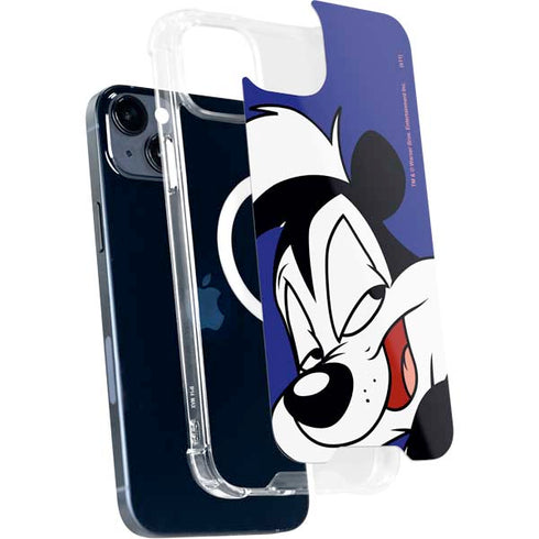Looney Tunes Pepe Le Pew Zoomed In iPhone 15 Plus MagSafe Case