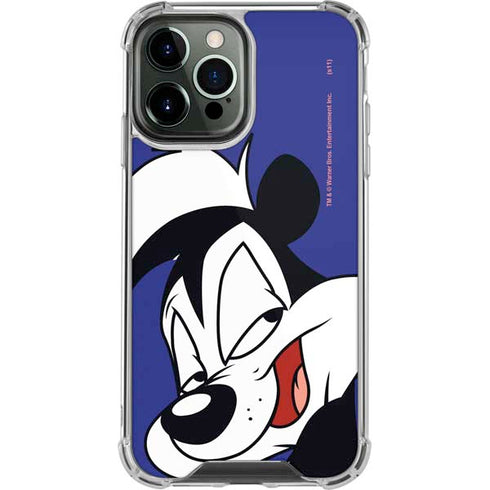Looney Tunes Pepe Le Pew Zoomed In iPhone 15 Pro Max Clear Case