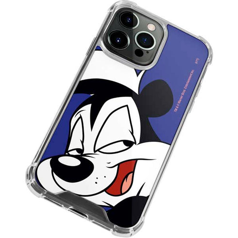 Looney Tunes Pepe Le Pew Zoomed In iPhone 15 Pro Max Clear Case