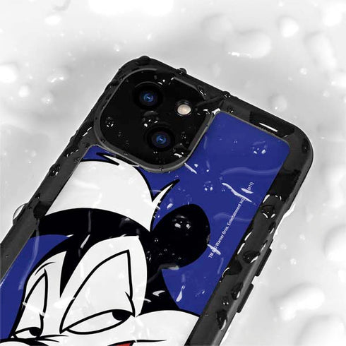Looney Tunes Pepe Le Pew Zoomed In iPhone 15 Waterproof Case