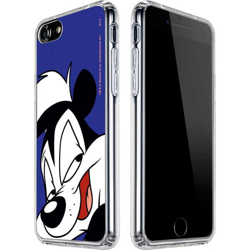 Looney Tunes Pepe Le Pew Zoomed In iPhone SE (2nd & 3rd Gen) Clear Case