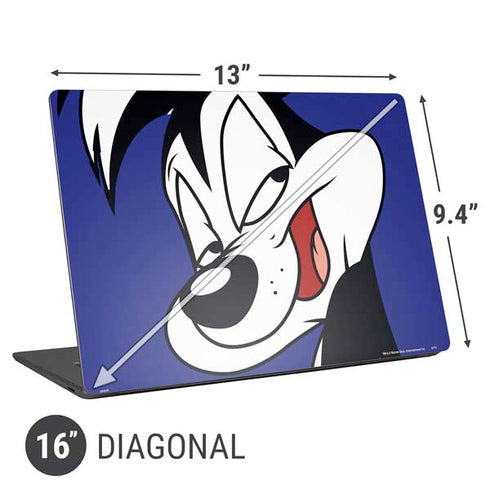 Looney Tunes Pepe Le Pew Zoomed In Universal Laptop 16in (13 x 9.4in) Skin
