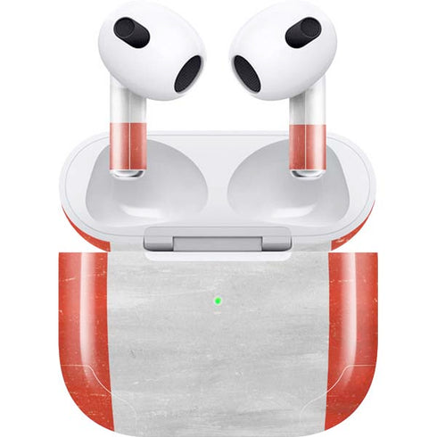 Peru Flag Distressed Apple AirPods (3rd Gen 2021) Skin