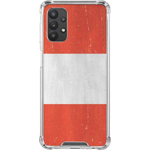 Peru Flag Distressed Galaxy A32 5G Clear Case