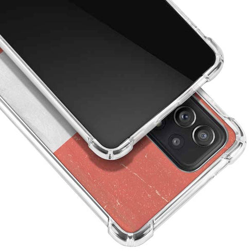 Peru Flag Distressed Galaxy A52 5G Clear Case
