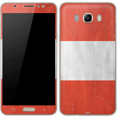Peru Flag Distressed Galaxy J7 Skin