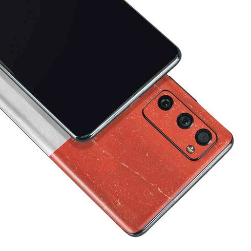 Peru Flag Distressed Galaxy S20 Fan Edition Skin