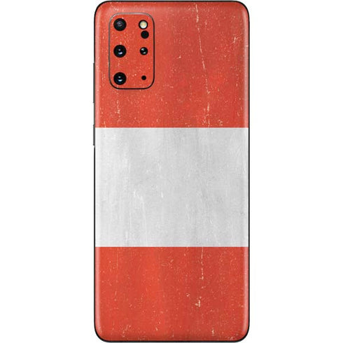 Peru Flag Distressed Galaxy S20 Plus Skin