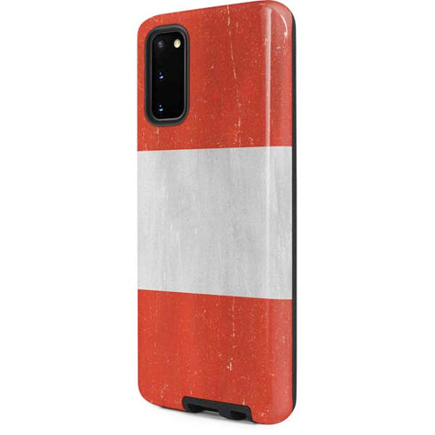Peru Flag Distressed Galaxy S20 Pro Case