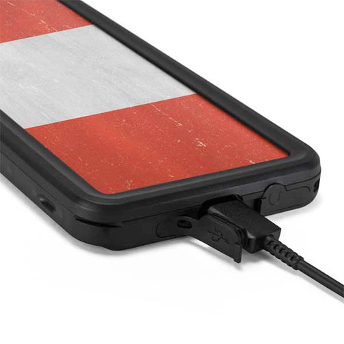 Peru Flag Distressed Galaxy S20 Waterproof Case
