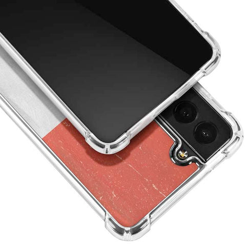 Peru Flag Distressed Galaxy S21 FE Clear Case