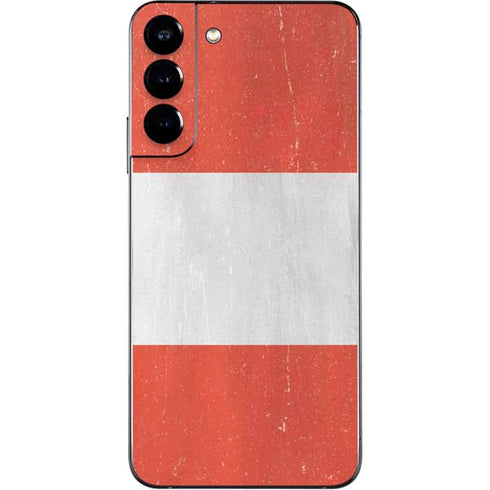 Peru Flag Distressed Galaxy S22 Plus Skin
