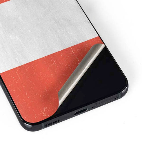 Peru Flag Distressed Galaxy S22 Skin