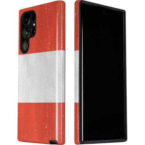 Peru Flag Distressed Galaxy S22 Ultra Pro Case