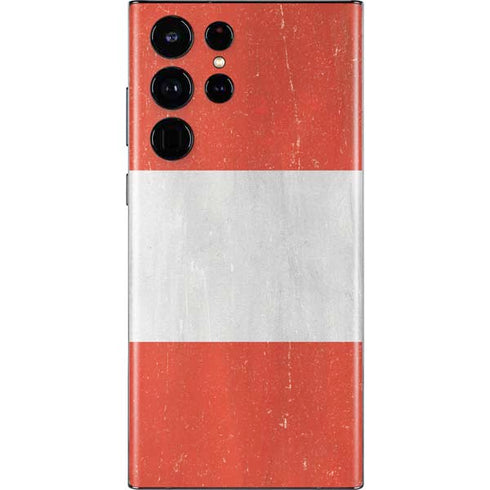 Peru Flag Distressed Galaxy S22 Ultra Skin