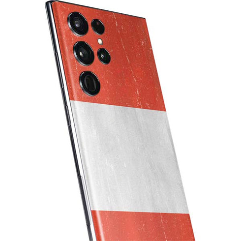 Peru Flag Distressed Galaxy S22 Ultra Skin