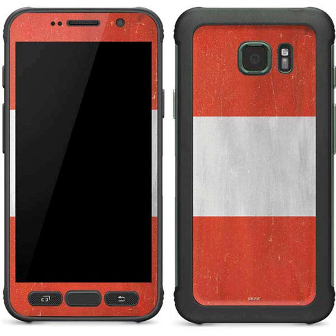 Peru Flag Distressed Galaxy S7 Active Skin