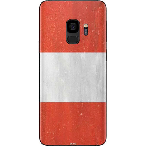 Peru Flag Distressed Galaxy S9 Skin