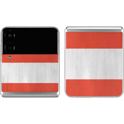 Peru Flag Distressed Galaxy Z Flip4 5G Skin